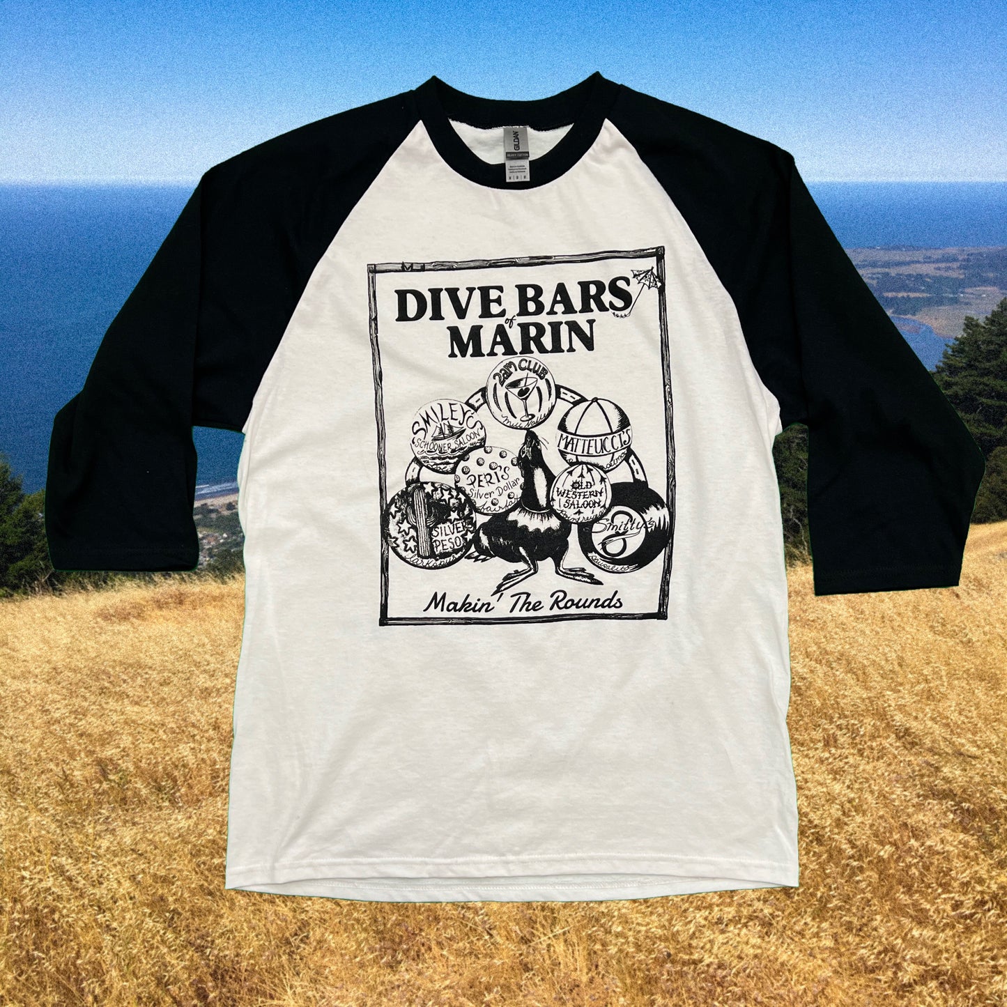 Dive Bars of Marin Baseball Tee